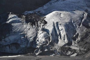 Gígjökull glacier after eruption