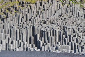 The basalt columns in Reynisfjara black beach