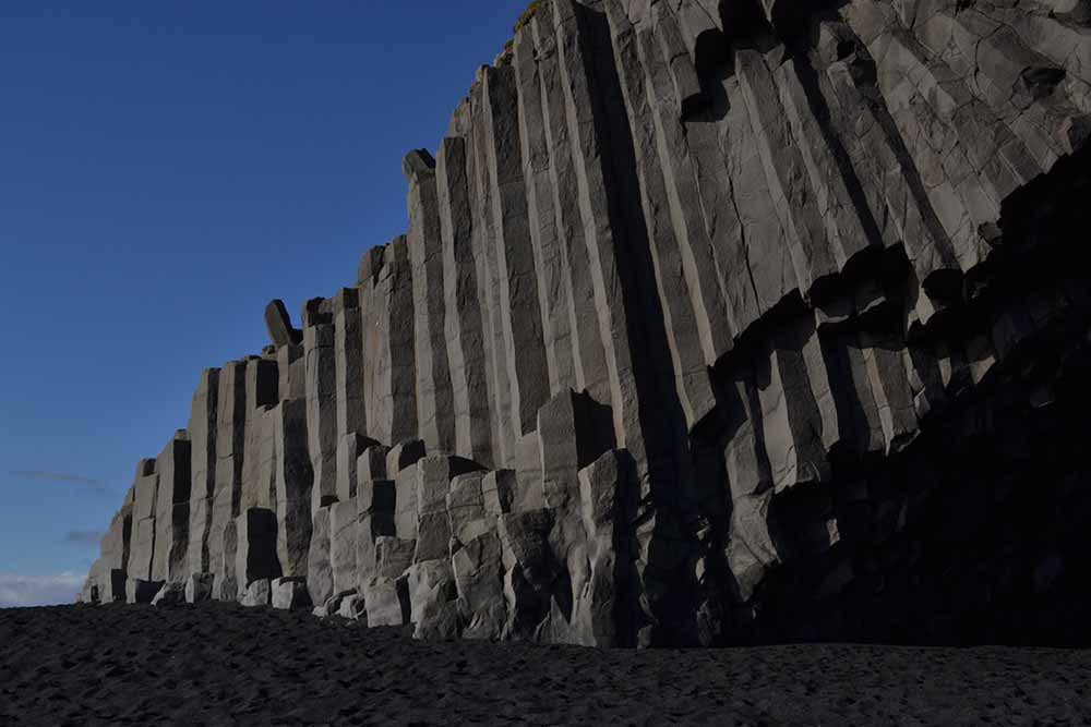 The basalt columns at Reynisfjara in South Iceland