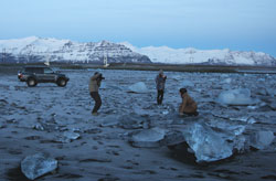 The diamond beach in Iceland