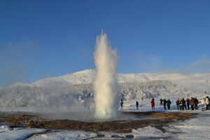 Strokkur at the geothermal field at Haukadalur